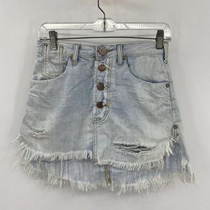 One Teaspoon Lightwash Skirt 24